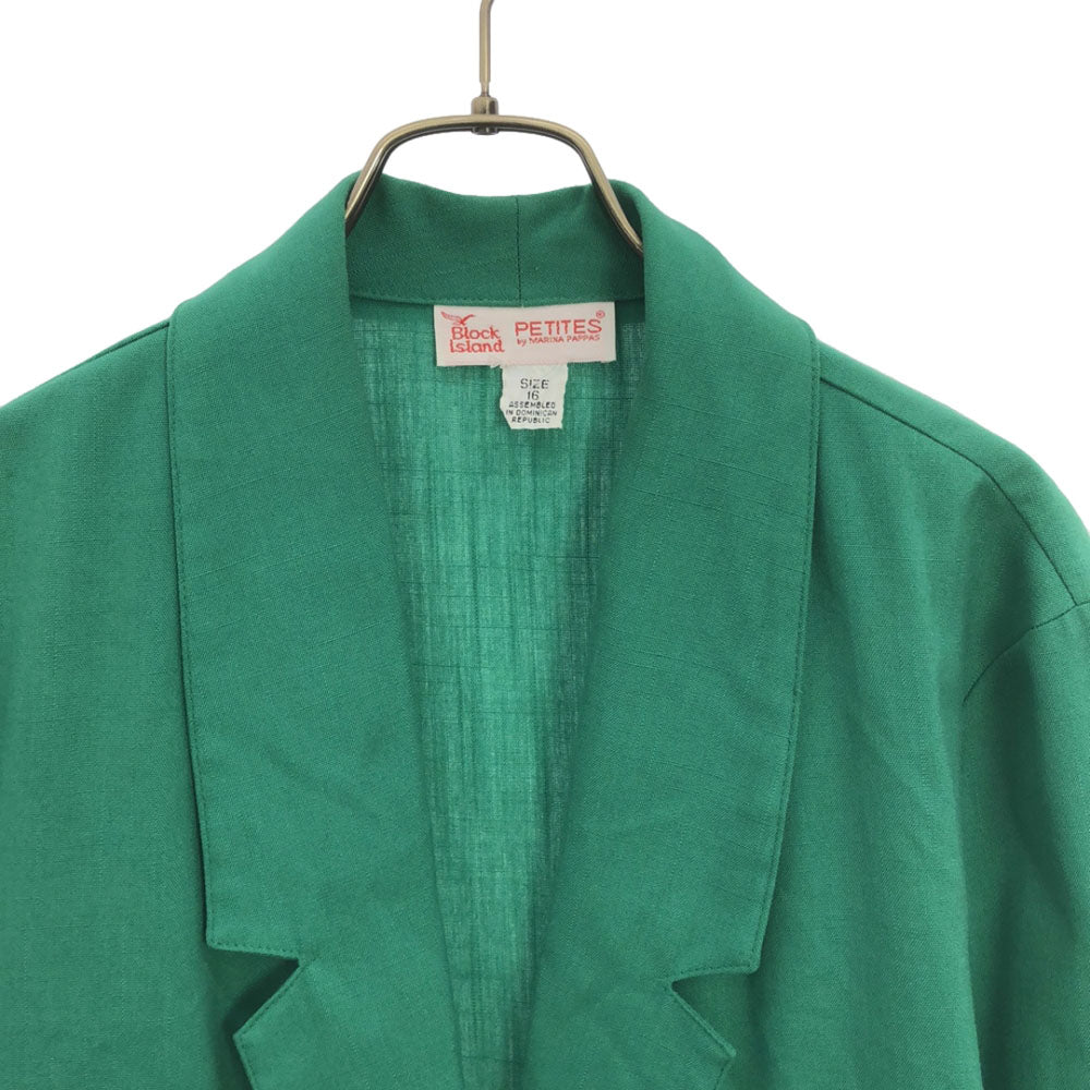 ブロックアイランド テーラードジャケット 16 グリーン レディース