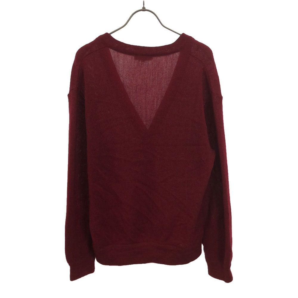 CHEMISE LACOSTE シュミーズラコステ ウール 長袖 ニットカーディガン 3 レッド メンズ