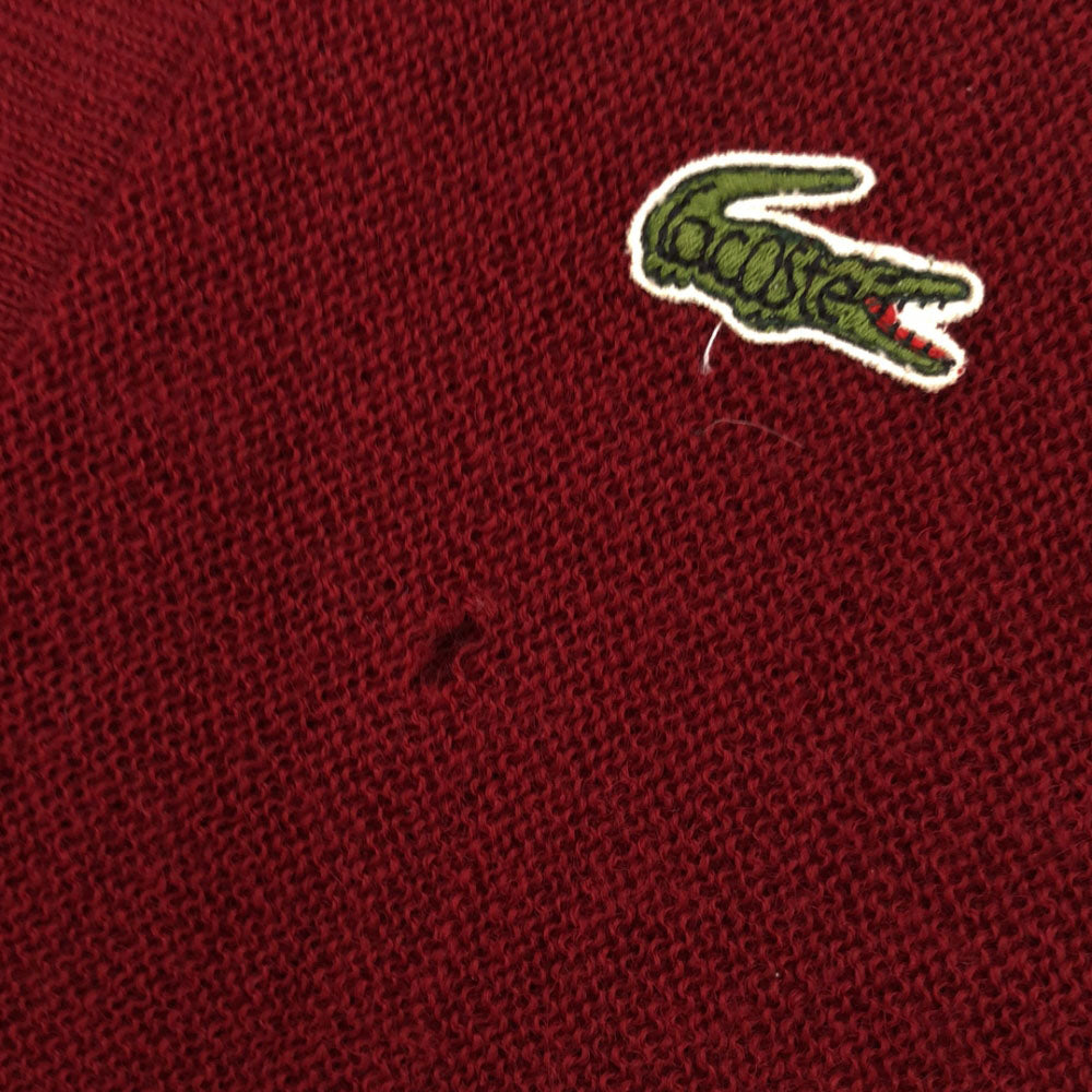 CHEMISE LACOSTE シュミーズラコステ ウール 長袖 ニットカーディガン 3 レッド メンズ