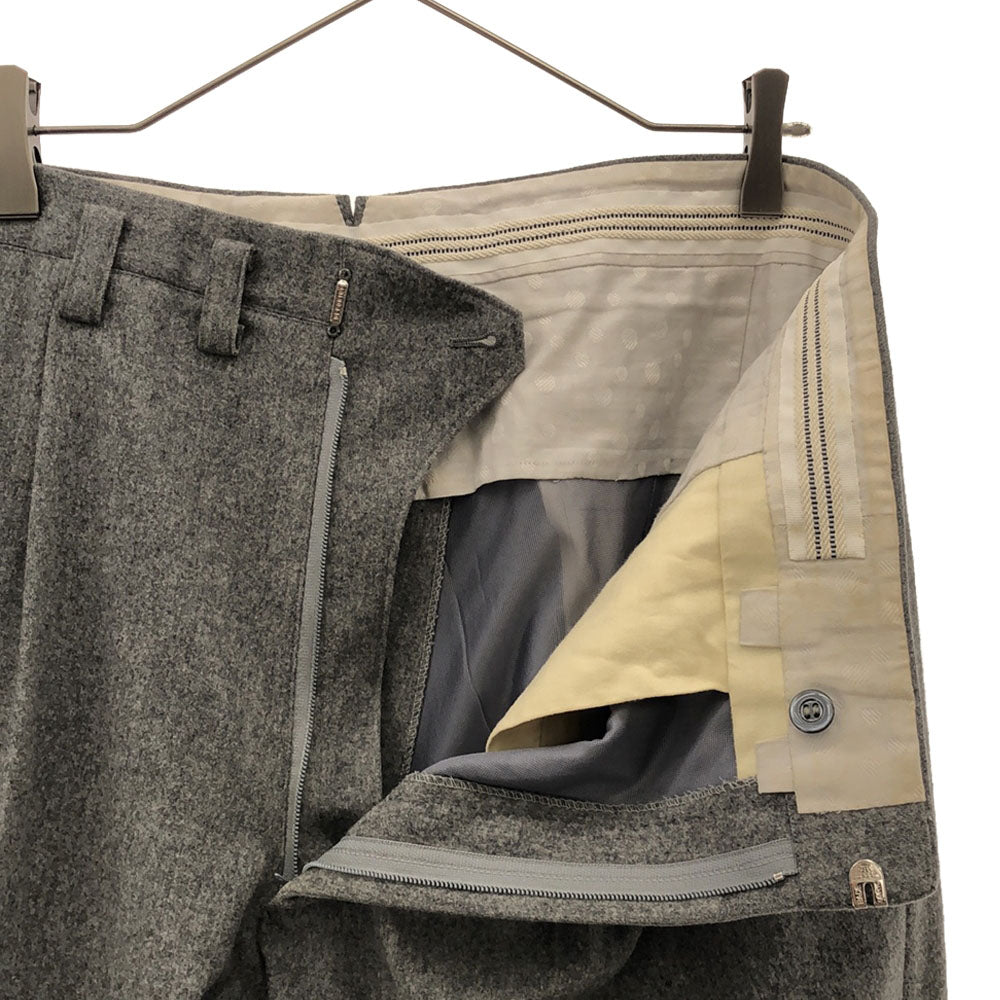 OLD オールド 80s イギリス製 スラックスパンツ グレー 2タック ロケットタロン メンズ