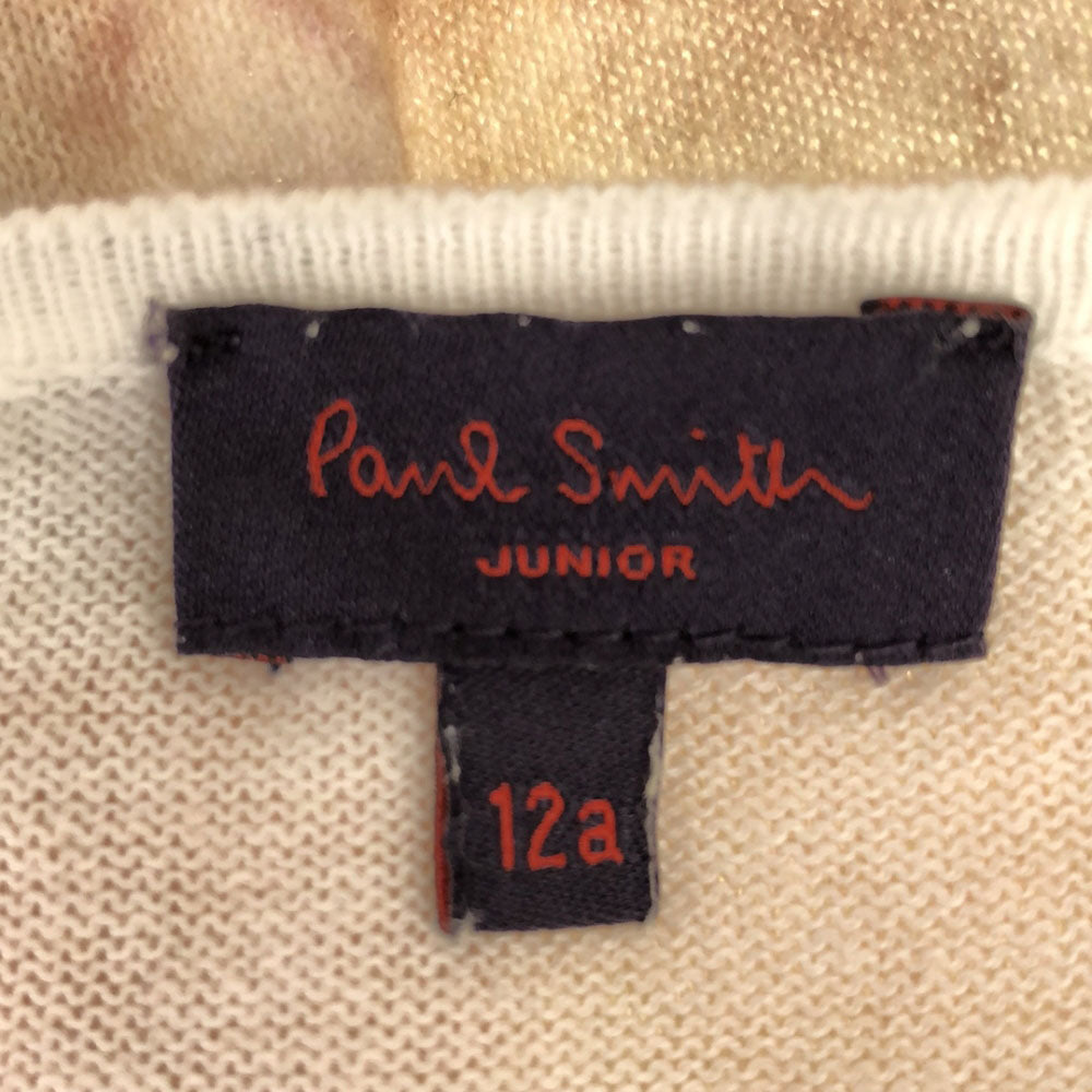 ポールスミスジュニア 花柄 長袖 コットン ニットカーディガン 12a キッズ