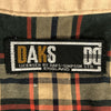 ダックス チェック 長袖 バンドカラー シャツワンピース ダークグリーン×ベージュ DAKS レディース