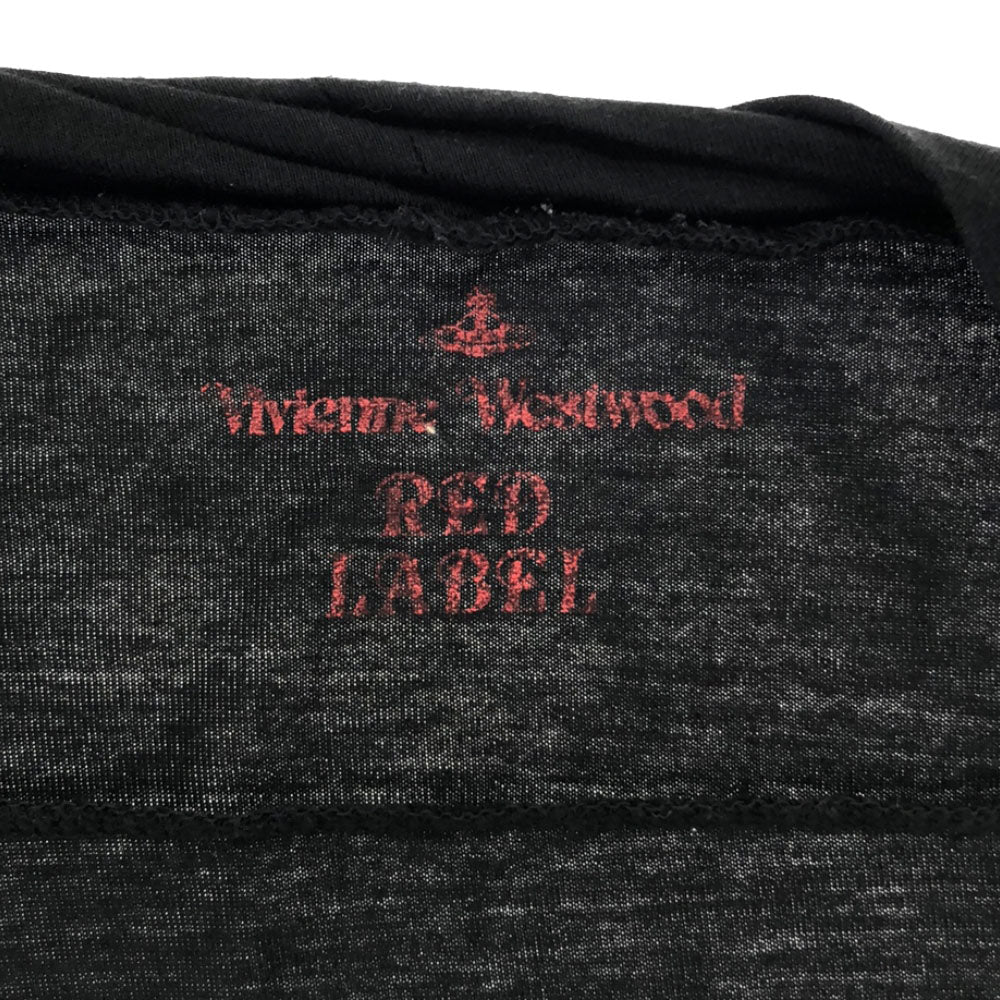 Vivienne Westwood Red Label ヴィヴィアンウエストウッド レッドレーベル 日本製 プリント 長袖 ワンピース 2 ブラック チュニック レディース