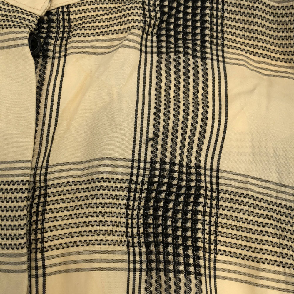 AKIRANAKA アキラナカ チェック 長袖 バンドカラー ブラウス 2 ベージュ系 レディース