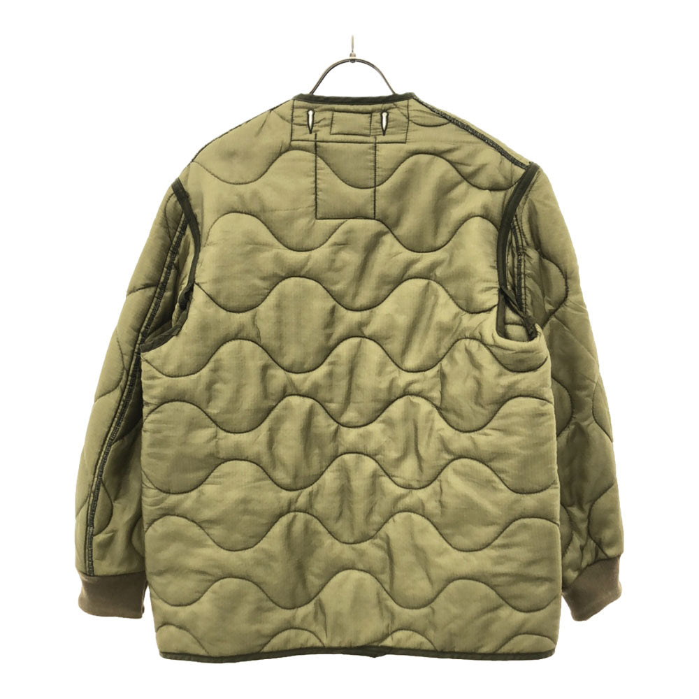 ユーズド 日本製 再構築 キルティングジャケット XS グリーン系 メンズ
