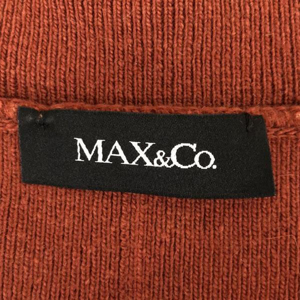 マックスアンドコー 半袖 切替 ニット ワンピース M ブラウン系 MAX&CO レディース