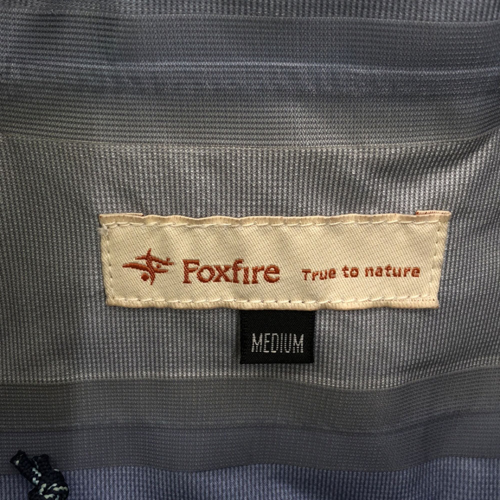 Foxfire フォックスファイヤー ロゴ刺繍 マウンテンパーカー M グリーン×ブルー 比翼仕立て ジャケット アウトドア レディース