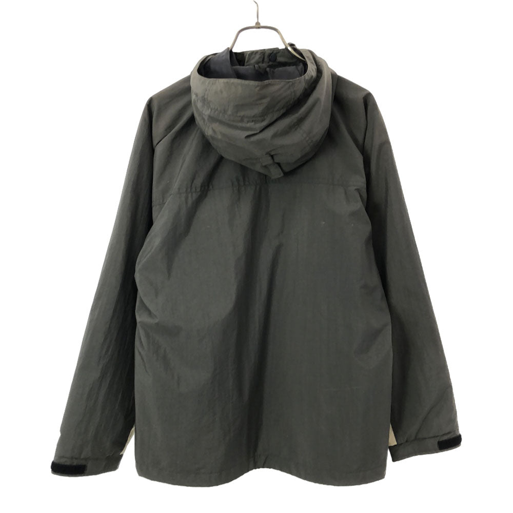 ノースフエイス NP-2409 ロゴ刺繍 ナイロンジャケット S グレー×ベージュ アウトドア 裏メッシュ メンズ