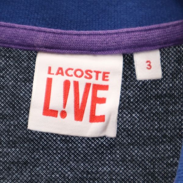 LACOSTE L!VE ラコステライブ 半袖 ポロシャツ 3 黒 メンズ