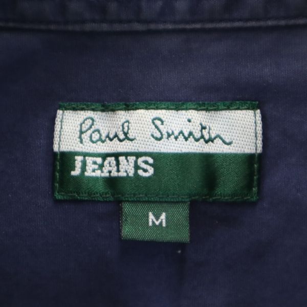 Paul Smith JEANS ポールスミス ジーンズ 刺繍 半袖 シャツ M ネイビー メンズ