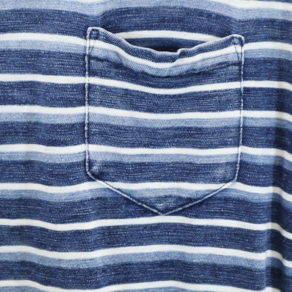 ダブルアールエル 黒タグ 一ツ星 ボーダー 半袖 Tシャツ XS 紺他 RRL ラルフローレン メンズ