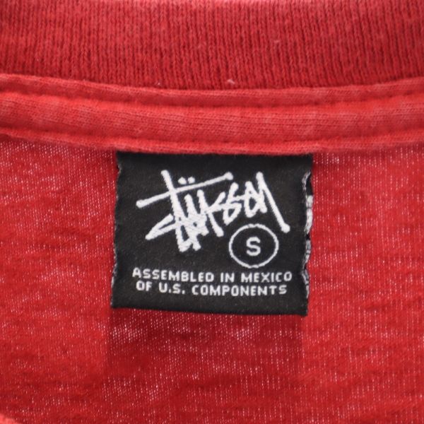 ステューシー プリント 半袖 Tシャツ S 赤 STUSSY メンズ