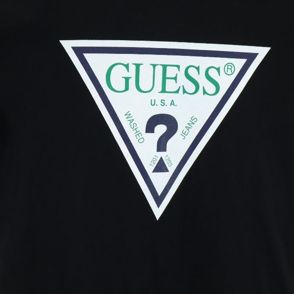 Guess ゲス ロゴプリント 半袖 Tシャツ M 黒 メンズ