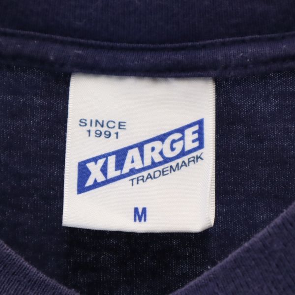 XLARGE エクストララージ ロゴプリント 半袖 Tシャツ M 紺系 メンズ