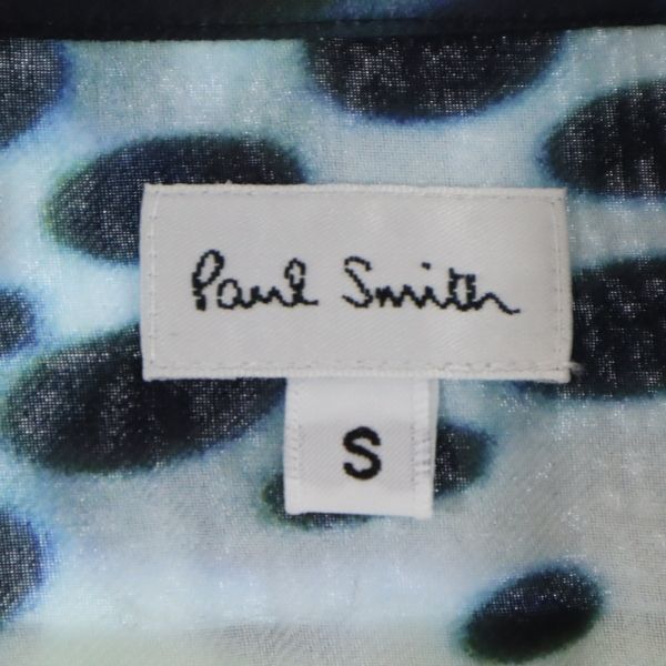 ポールスミス ヒョウ柄 半袖 シャツ S ブルー系 Paul Smith メンズ