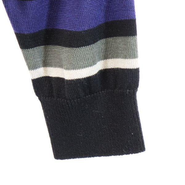 LANVIN ランバン コンビネーション ジップジャケット 38 ブラック系 ニット切替 レディース