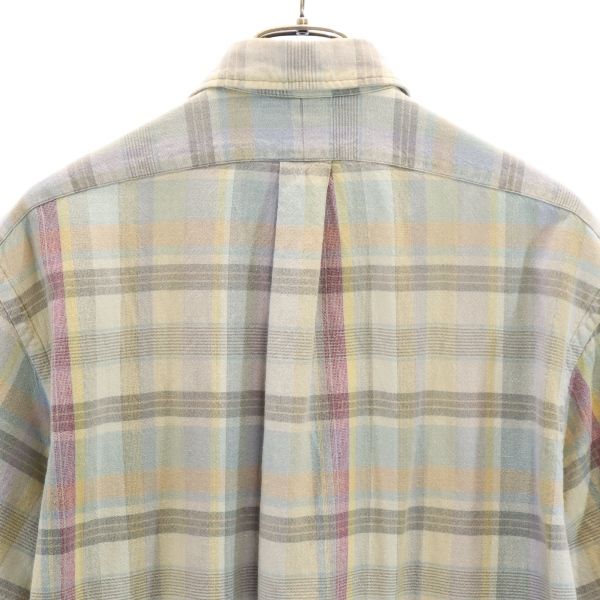 RRL ダブルアールエル 90s 初期黒タグ 赤三ツ星 チェック柄 半袖 シャツ S RALPH LAUREN メンズ