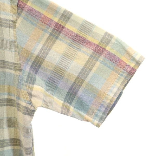 RRL ダブルアールエル 90s 初期黒タグ 赤三ツ星 チェック柄 半袖 シャツ S RALPH LAUREN メンズ