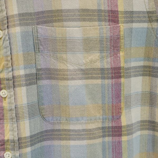 RRL ダブルアールエル 90s 初期黒タグ 赤三ツ星 チェック柄 半袖 シャツ S RALPH LAUREN メンズ