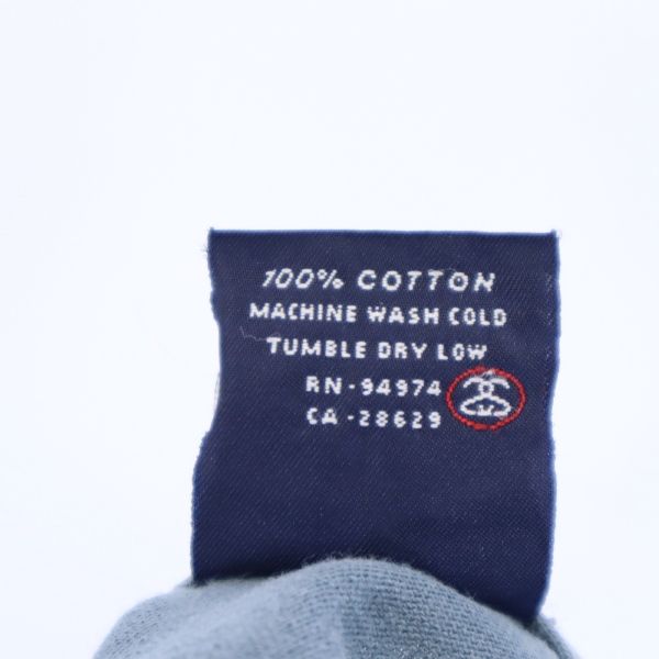 STUSSY ステューシー 90s USA製 紺タグ プリント 半袖 Tシャツ S 青系 メンズ