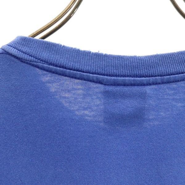 STUSSY ステューシー 90s 紺タグ USA製 プリント 半袖 Tシャツ M ブルー系 メンズ