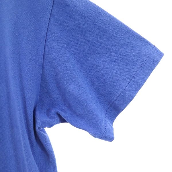STUSSY ステューシー 90s 紺タグ USA製 プリント 半袖 Tシャツ M ブルー系 メンズ