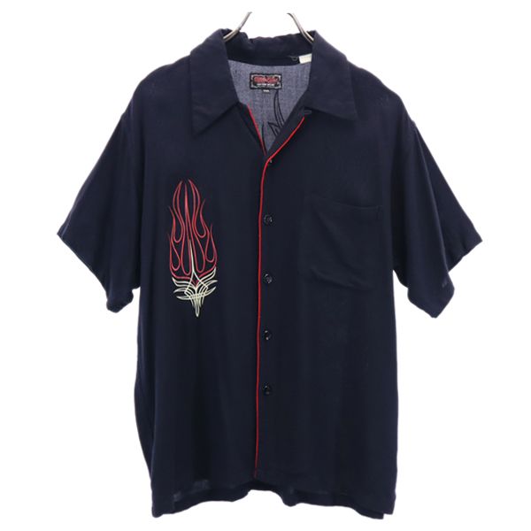 styleeyes スタイルアイズ M36953 東洋エンタープライズ 半袖 ボウリングシャツ 38R 黒系 メンズ