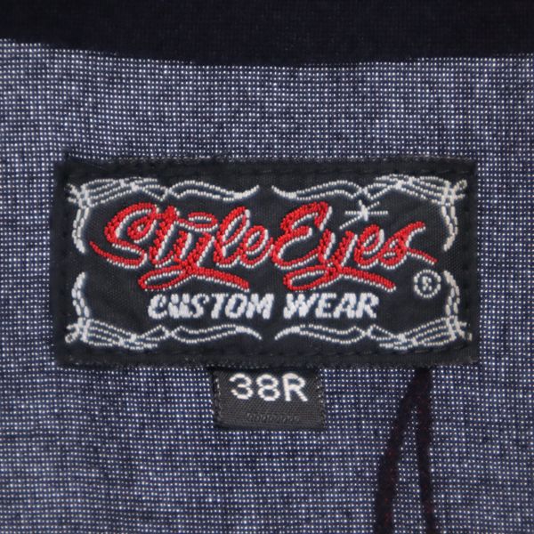 styleeyes スタイルアイズ M36953 東洋エンタープライズ 半袖 ボウリングシャツ 38R 黒系 メンズ