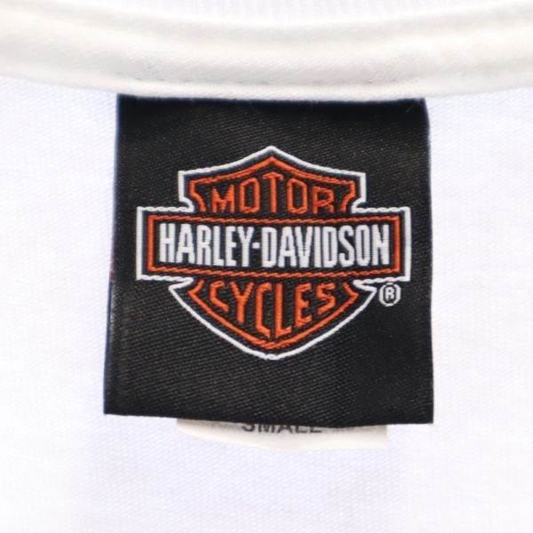 HARLEY DAVIDSON ハーレーダビッドソン 両面プリント 半袖 クルーネック Tシャツ S 白 メンズ