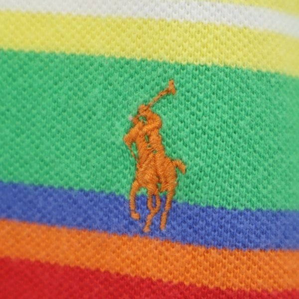 ポロバイラルフローレン ボーダー 半袖 ポロシャツ S Polo by Ralph Lauren カスタムフィット メンズ