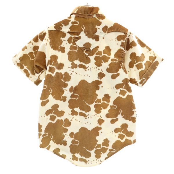 RockMount ロックマウント USA製 半袖 ウエスタンシャツ 茶×ベージュ メンズ