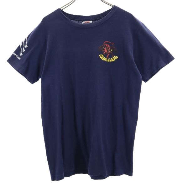 パウエルペラルタ バックプリント 半袖 クルーネック Tシャツ S 紺 POWELL PERALTA スケートボード メンズ