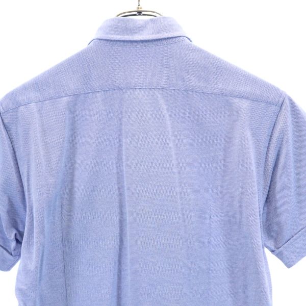 ブラックレーベルクレストブリッジ 三陽商会 半袖 ボタンダウンシャツ 2 青 BLACK LABEL CRESTBRIDGE メンズ