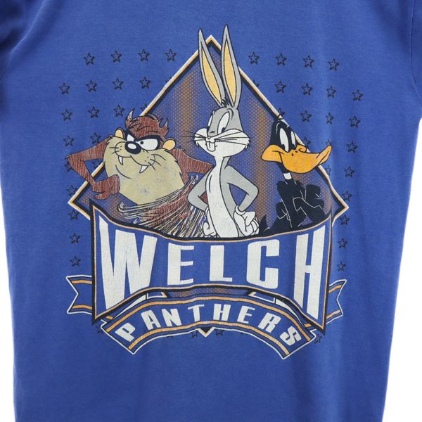 Velva Sheen ベルバシーン 90s USA製 オールド ワーナーブロス バックスバニー 半袖 Tシャツ S ブルー系 メンズ