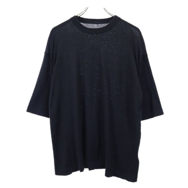 crepuscule クレプスキュール ESSAY コラボ シルクブレンド 半袖 ニット F ブラック系 セーター メンズ