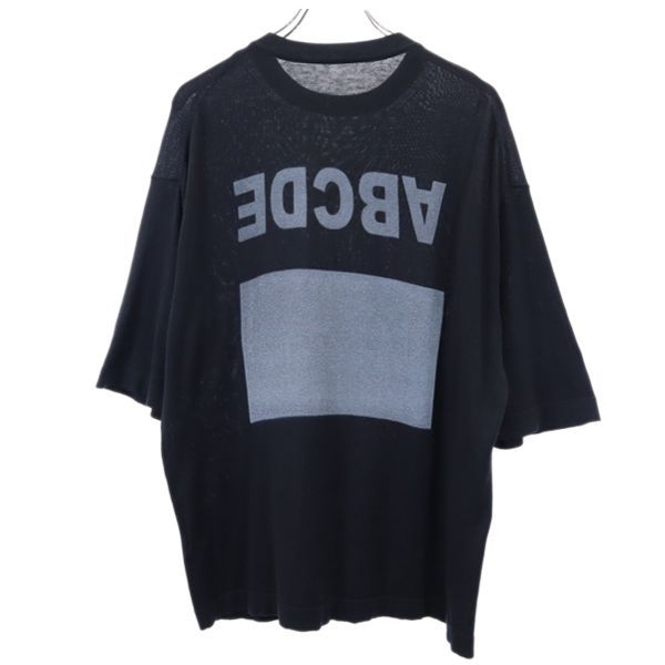 crepuscule クレプスキュール ESSAY コラボ シルクブレンド 半袖 ニット F ブラック系 セーター メンズ