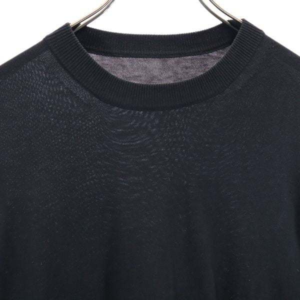 crepuscule クレプスキュール ESSAY コラボ シルクブレンド 半袖 ニット F ブラック系 セーター メンズ