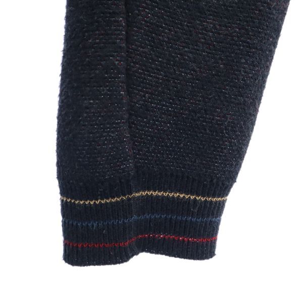 glamb グラム 日本製 ネイティブ柄 長袖 ニットカーディガン 2 黒系 メンズ