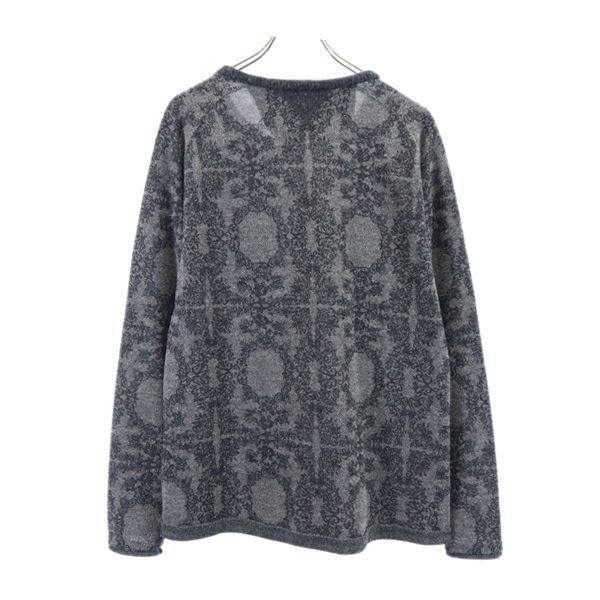 WHITE MOUNTAINEERING ホワイトマウンテニアリング 日本製 ウールブレンド 総柄 長袖 ニット 2 グレー系 セーター メンズ