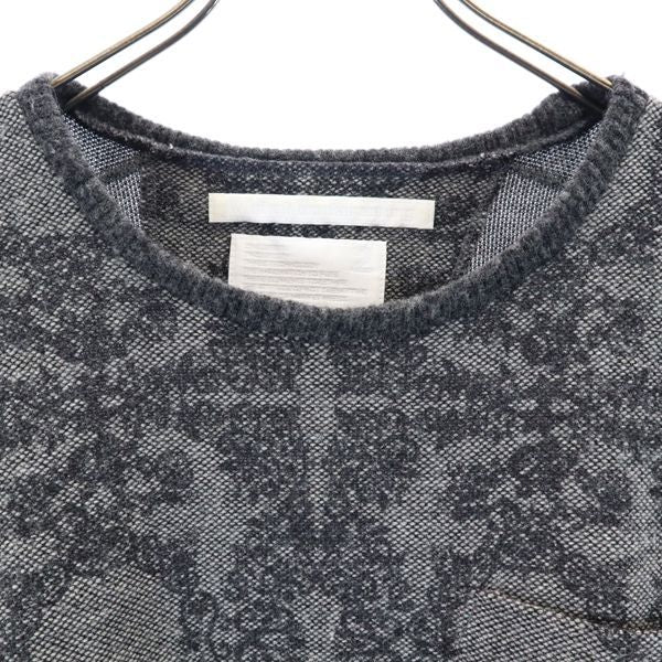 WHITE MOUNTAINEERING ホワイトマウンテニアリング 日本製 ウールブレンド 総柄 長袖 ニット 2 グレー系 セーター メンズ