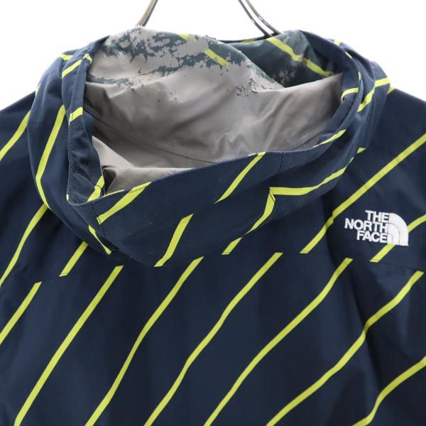 THE NORTH FACE ノースフェイス ボーダー柄 マウンテンパーカー 紺×黄 メンズ