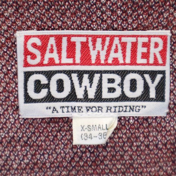 SALTWATER COWBOY ソルトウォーター カウボーイ 長袖 ニットカーディガン XS ボルドー メンズ