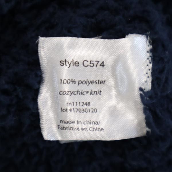 BAREFOOT DREAMS ベアフットドリームス 長袖 ニット ジップパーカー M 紺 ふわもこ ジャケット メンズ