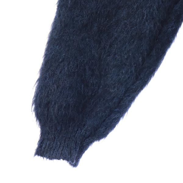 Shag-A-Pac ヴィンテージ アルパカ モヘア混 長袖 ニット L 紺×茶×グレー セーター メンズ