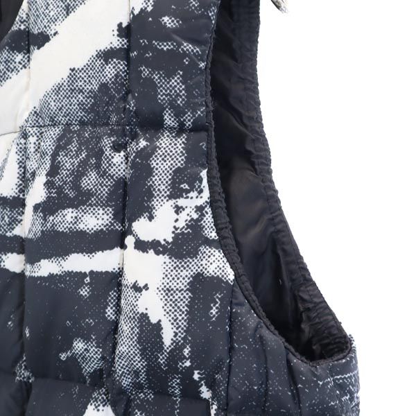 スノーピーク ダウンベスト M 黒×白 snowpeak アウトドア 収納袋付 メンズ