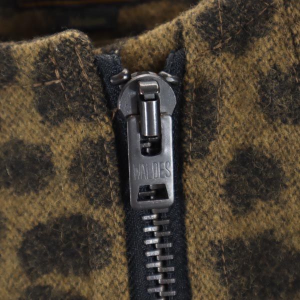 HYSTERIC GLAMOUR ヒステリックグラマー ウールブレンド アニマル柄 ノーカラーコート M 茶系 レディース