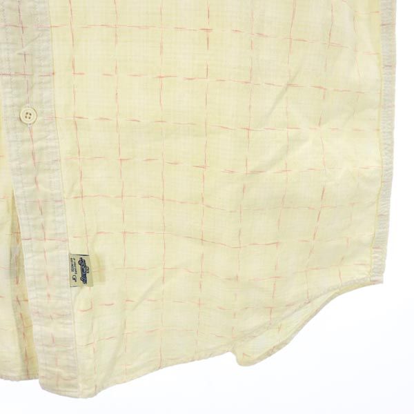 RRL ダブルアールエル 90s 赤3星 初期タグ 総柄 半袖 シャツ M ベージュ系 RALPH LAUREN メンズ