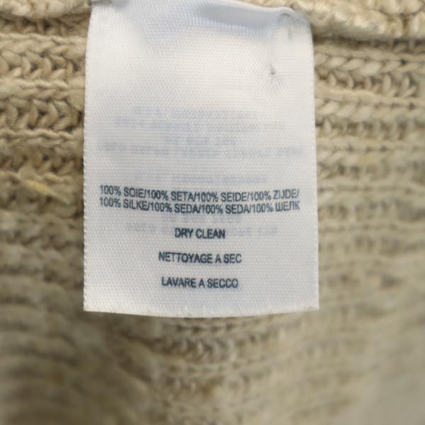 RRL ダブルアールエル 1ツ星 シルク100％ 長袖 Vネック ニット カーディガン S ベージュ メンズ