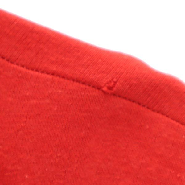 Champion チャンピオン 80s USA製 ヴィンテージ プリント 長袖 ジップジャケット L 赤 トレーナー 裏起毛 メンズ