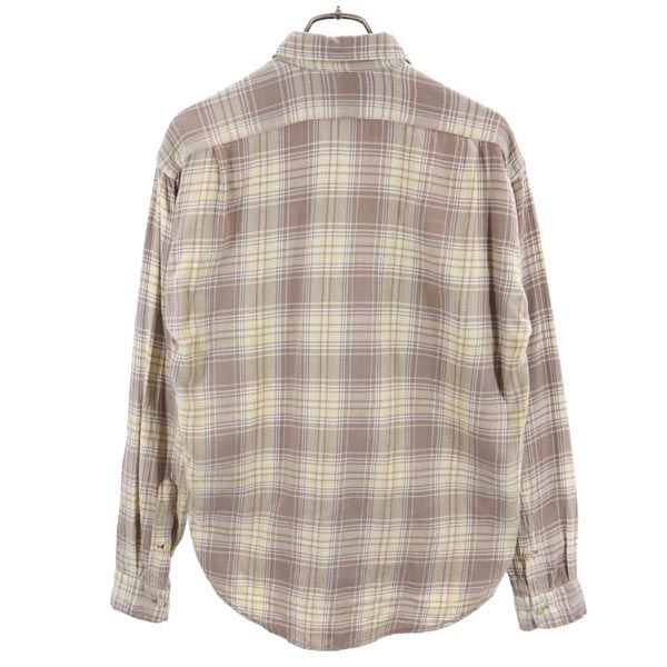 RRL 90s 初期タグ 赤3星 チェック柄 長袖 シャツ S 茶系 ダブルアールエル メンズ